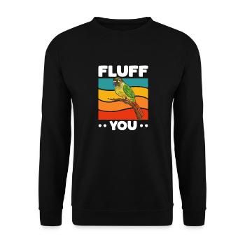 Molina Parakeet Parrot Bird Parakeet - Unisex Sweatshirt - black - Front - Alina (178cm) & Michal (187cm)