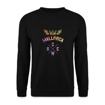 Mallorca Crew Krone Malle - Unisex Sweatshirt - black - Front - Alina (178cm) & Michal (187cm)