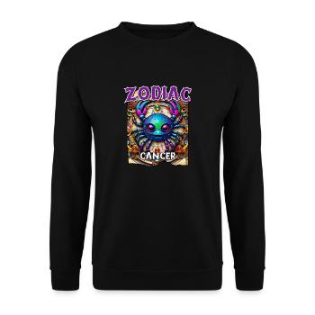 Zodiac Cancer - Cancer Zodiac Sign - Unisex Sweatshirt - black - Front - Alina (178cm) & Michal (187cm)