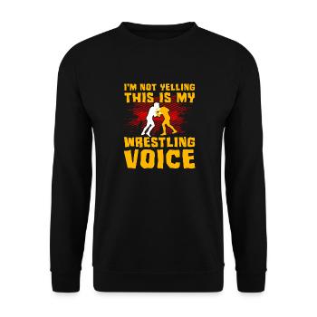 Je ne crie pas que c’est ma voix de lutte - Sweat-shirt Unisexe - noir - Devant - Alina (178cm) & Michal (187cm)