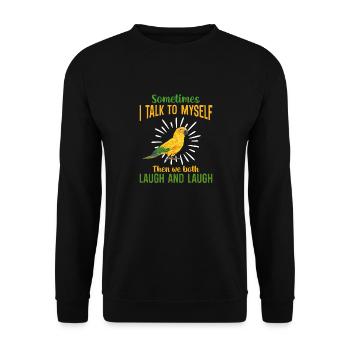 Parakeet Parrot Parakeet Bird - Unisex Sweatshirt - black - Front - Alina (178cm) & Michal (187cm)