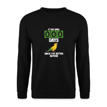 Parakeet Parrot Parakeet Bird - Unisex Sweatshirt - black - Front - Alina (178cm) & Michal (187cm)