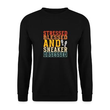 Sneakerhead Sneaker Collector - Unisex Sweatshirt - black - Front - Alina (178cm) & Michal (187cm)