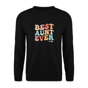 Best Aunt vintage design to auntie from niece - Unisex Pullover - Schwarz - Vorne - Alina (178cm) & Michal (187cm)