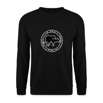 Dog Friends With Benefits Black Grunge - Unisex Sweatshirt - black - Front - Alina (178cm) & Michal (187cm)