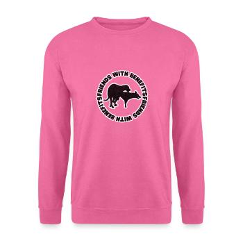 Dog Friends With Benefits Black Grunge - Unisex Sweatshirt - pink - Front
