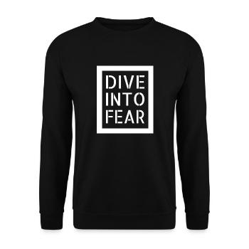 embracing courage courage mindset - Unisex Pullover - Schwarz - Vorne - Alina (178cm) & Michal (187cm)