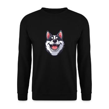 Cadeau d’Akita américain | Illustration de dessin animé - Sweat-shirt Unisexe - noir - Devant - Alina (178cm) & Michal (187cm)