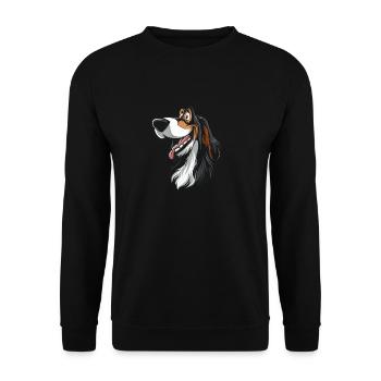 Ariegeois Geschenk | Cartoon Artwork - Unisex Pullover - Schwarz - Vorne - Alina (178cm) & Michal (187cm)