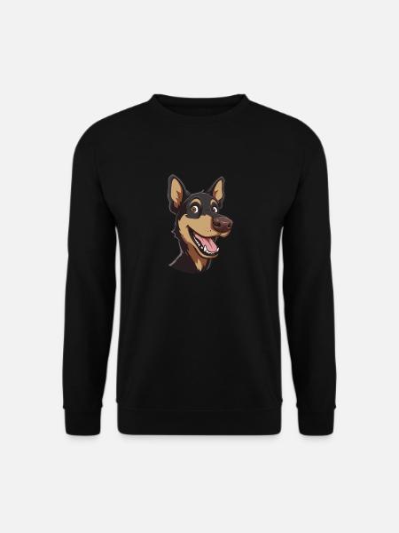 Australian Kelpie Geschenk | Cartoon Artwork - Unisex Pullover - Schwarz