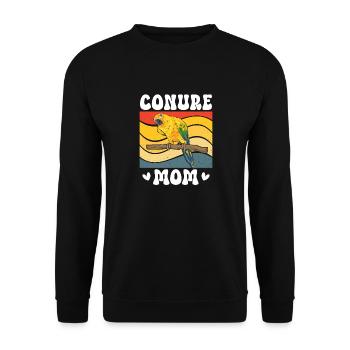 Parakeet Parrot Parakeet Bird - Unisex Sweatshirt - black - Front - Alina (178cm) & Michal (187cm)