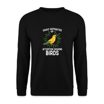 Parakeet Parrot Parakeet Bird - Unisex Sweatshirt - black - Front - Alina (178cm) & Michal (187cm)