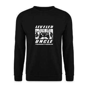 Leveled Up To Uncle You Gonna Be A Uncle - Unisex Pullover - Schwarz - Vorne - Alina (178cm) & Michal (187cm)