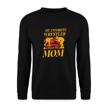 Mon lutteur préféré m’appelle maman - Sweat-shirt Unisexe - noir - Devant - Alina (178cm) & Michal (187cm)