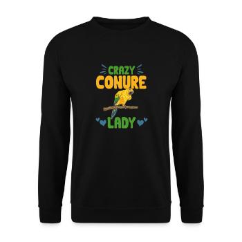 Parakeet Parrot Parakeet Bird - Unisex Sweatshirt - black - Front - Alina (178cm) & Michal (187cm)