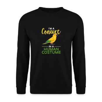 Parakeet Parrot Parakeet Bird - Unisex Sweatshirt - black - Front - Alina (178cm) & Michal (187cm)