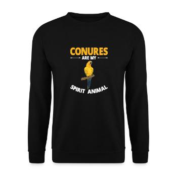 Parakeet Parrot Parakeet Bird - Unisex Sweatshirt - black - Front - Alina (178cm) & Michal (187cm)