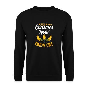 Parakeet Parrot Parakeet Bird - Unisex Sweatshirt - black - Front - Alina (178cm) & Michal (187cm)