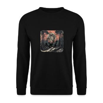 Forêt, Sombre, Insectes, Papillon, Papillon, Nature - Sweat-shirt Unisexe - noir - Devant - Alina (178cm) & Michal (187cm)