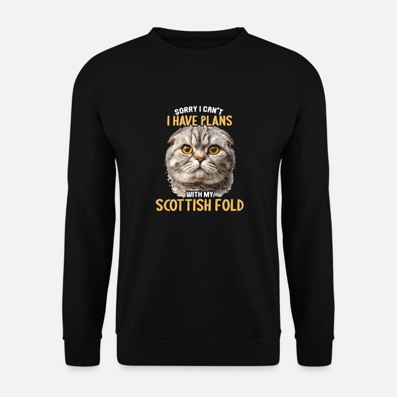 Scottish Fold Killing Skotsk fold kat - Unisex sweater - sort