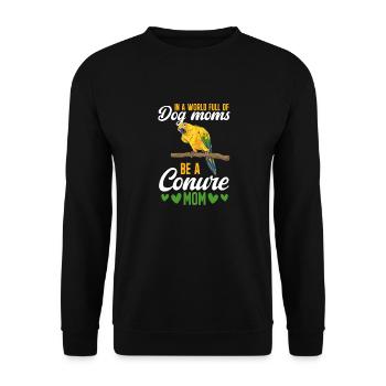 Parakeet Parrot Parakeet Bird - Unisex Sweatshirt - black - Front - Alina (178cm) & Michal (187cm)