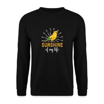 Parakeet Parrot Parakeet Bird - Unisex Sweatshirt - black - Front - Alina (178cm) & Michal (187cm)
