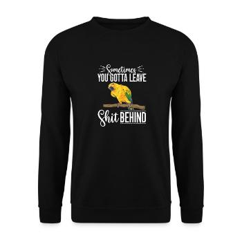 Parakeet Parrot Parakeet Bird - Unisex Sweatshirt - black - Front - Alina (178cm) & Michal (187cm)