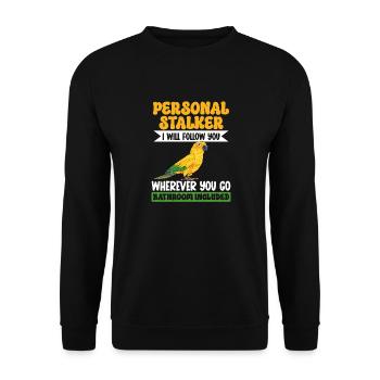 Parakeet Parrot Parakeet Bird - Unisex Sweatshirt - black - Front - Alina (178cm) & Michal (187cm)