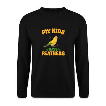 Parakeet Parrot Parakeet Bird - Unisex Sweatshirt - black - Front - Alina (178cm) & Michal (187cm)