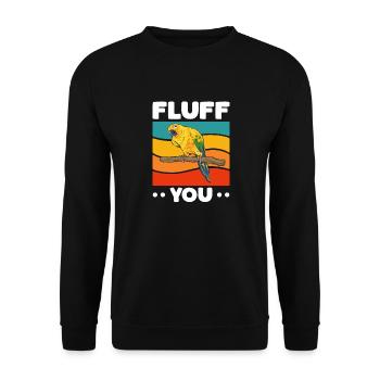 Parakeet Parrot Parakeet Bird - Unisex Sweatshirt - black - Front - Alina (178cm) & Michal (187cm)