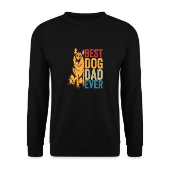 Best Dog Dad Ever German Shepherd Puppy Mom Dad - Unisex Pullover - Schwarz - Vorne - Alina (178cm) & Michal (187cm)