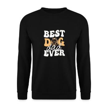 Best Dog Dad Ever German Shepherd Puppy Mom Dad - Unisex Pullover - Schwarz - Vorne - Alina (178cm) & Michal (187cm)