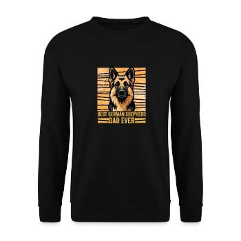 Best German Shepherd Dad Ever Owner Dog Mom Dad - Unisex Sweatshirt - black - Front - Alina (178cm) & Michal (187cm)