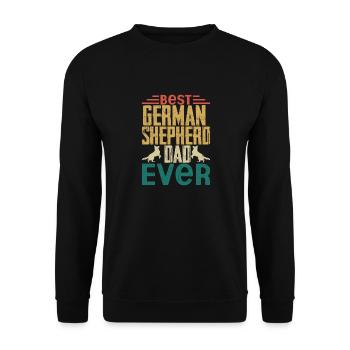 Best German Shepherd Dad Ever Dog Mom Dad Owner - Unisex Sweatshirt - black - Front - Alina (178cm) & Michal (187cm)