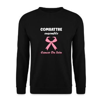 Sensibilisation cancer du sein - Sweat-shirt Unisexe - noir - Devant - Alina (178cm) & Michal (187cm)