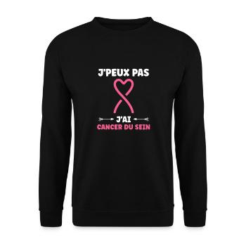Sensibilisation cancer du sein - Sweat-shirt Unisexe - noir - Devant - Alina (178cm) & Michal (187cm)