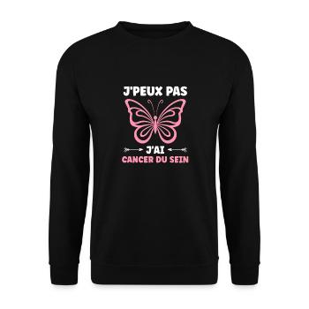Sensibilisation cancer du sein - Sweat-shirt Unisexe - noir - Devant - Alina (178cm) & Michal (187cm)