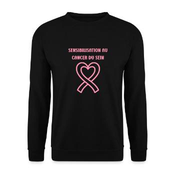 Sensibilisation cancer du sein - Sweat-shirt Unisexe - noir - Devant - Alina (178cm) & Michal (187cm)