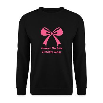 Sensibilisation cancer du sein - Sweat-shirt Unisexe - noir - Devant - Alina (178cm) & Michal (187cm)