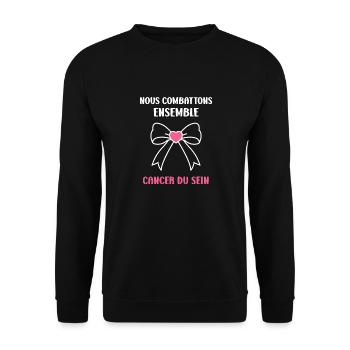 Sensibilisation cancer du sein - Sweat-shirt Unisexe - noir - Devant - Alina (178cm) & Michal (187cm)