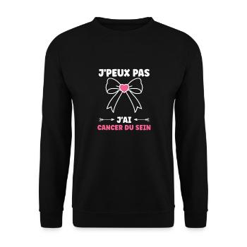 Sensibilisation cancer du sein - Sweat-shirt Unisexe - noir - Devant - Alina (178cm) & Michal (187cm)