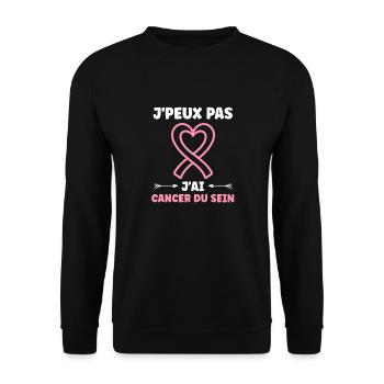 Sensibilisation cancer du sein - Sweat-shirt Unisexe - noir - Devant - Alina (178cm) & Michal (187cm)