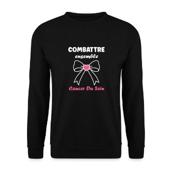 Sensibilisation cancer du sein - Sweat-shirt Unisexe - noir - Devant - Alina (178cm) & Michal (187cm)