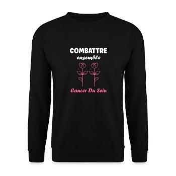 Sensibilisation cancer du sein - Sweat-shirt Unisexe - noir - Devant - Alina (178cm) & Michal (187cm)