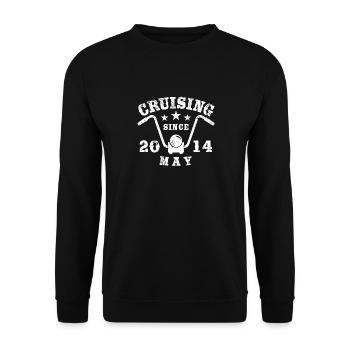 Cruising Biker Geburtstag Mai 2014 Motorrad - Unisex Pullover - Schwarz - Vorne - Alina (178cm) & Michal (187cm)