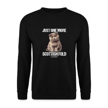 Scottish Fold Kitten Scottish Fold Cat - Unisex Sweatshirt - black - Front - Alina (178cm) & Michal (187cm)