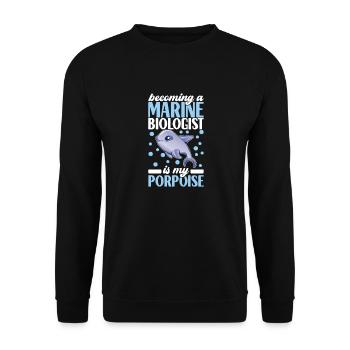 Marine Biology Marine Biologist - Unisex Sweatshirt - black - Front - Alina (178cm) & Michal (187cm)