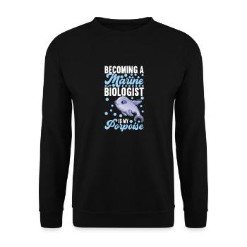 Meeresbiologie Meeresbiologe - Unisex Pullover - Schwarz - Vorne - Alina (178cm) & Michal (187cm)