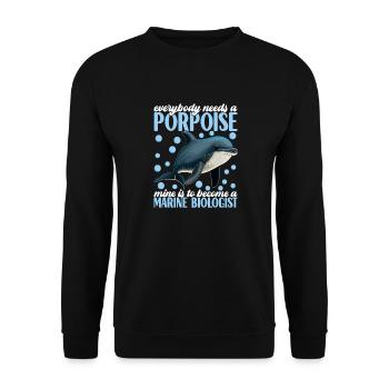 Marine Biology Marine Biologist - Unisex Sweatshirt - black - Front - Alina (178cm) & Michal (187cm)