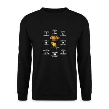 Parakeet Parrot Parakeet Bird - Unisex Sweatshirt - black - Front - Alina (178cm) & Michal (187cm)